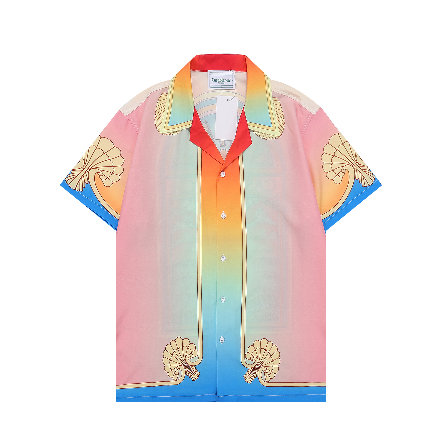 

22ss Luxury Designer Shirts Men's Fashion Casablanca Letter v Silk Bowling Tshirt Casual Men Slim Fit Short Sleeve Dress Size Kdbg, 14