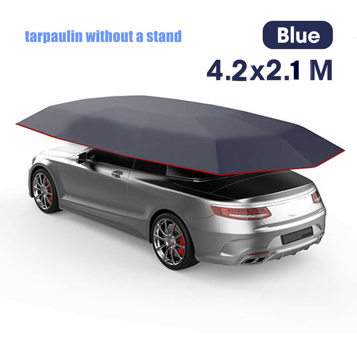 

Car Insulated Hood Car Canopy Sunshade Waterproof UV-proof Outdoor Vehicle Carport Sunshade Tarpaulin Shed Hood Without Stand