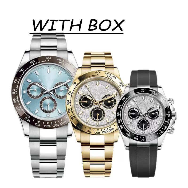 

DAY TONA Jason007 Mens Automatic Mechanical watches Sapphire Glass 40MM Stainless Steel Dial Solid Clasp Montre de luxe Waterproof Movement wris, Color 1