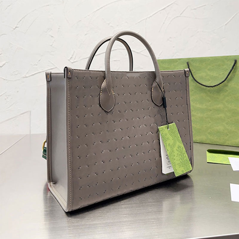 

Large Capacity Shopping Bag Women Tote Bags Embossed Letter Leather Handbag Purse Shoulder Bags Removable Adjustable Nylon Striped Strap Inside Zip Pocket