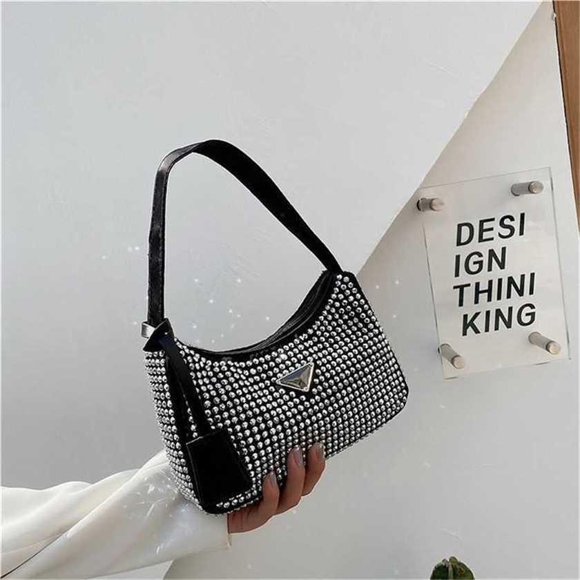

32% OFF Handbag High quality 2023 new bag Hand spring underarm shoulder with diamond zipper Tote, White7