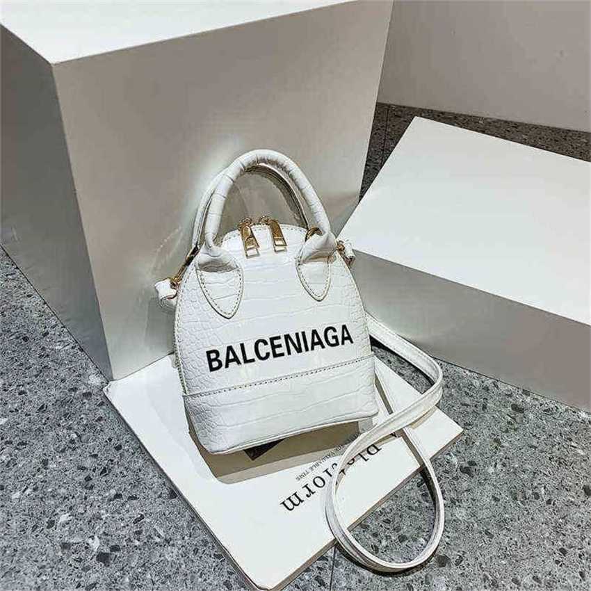 

22% OFF Handbag High quality 2023 new bag female candy color stone letter portable Shoulder Messenger style shoulder shell, White14