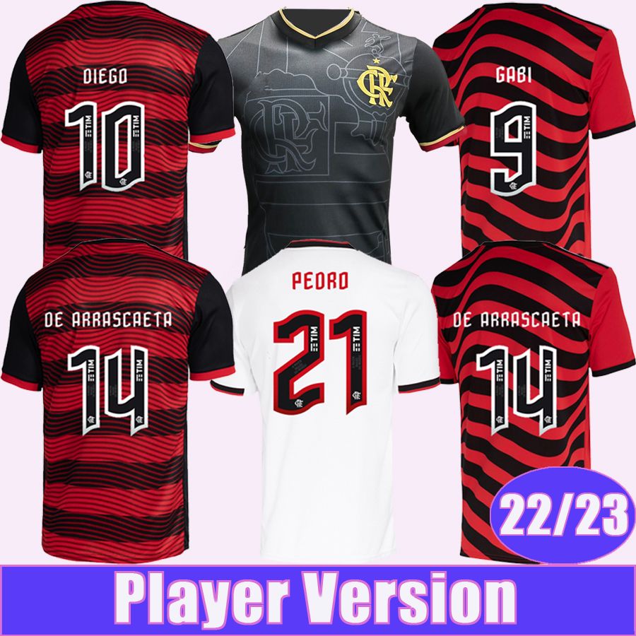 

2022 Flamengo Mens Soccer Jerseys Player Version DIEGO PEDRO E.RIBEIRO DE ARRASCAETA Home Away Champion Edition Football Shirts Uniforms 666, Qy8119 2022 home brasileir. seri. a