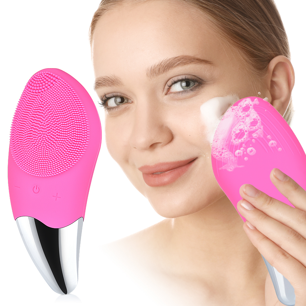 

Cleaning Tools Accessories Mini Electric Cleansing Brush Silicone Sonic Face Cleaner Deep Pore Cleaning Skin Massager Face Cleansing Brush Device 230208