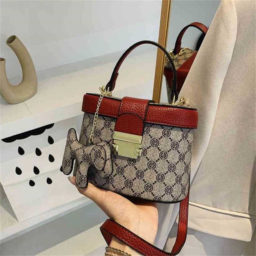 

10% OFF Handbag High quality 2023 new bag Women's Hot sense female Korean printing portable trend, Red6