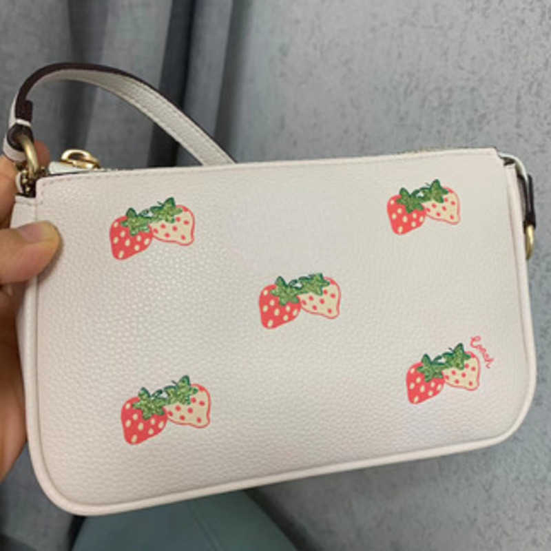

Shoulder Bags 2023 New Women's nolita 19 Strawberry Mahjong Rural Style Small Square, Laohuahei