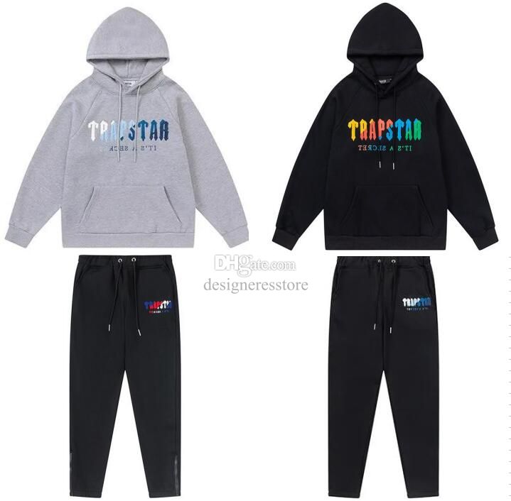

Men's Hoodies Trapstar Street Trend Towel Embroidery High Quality Fleece Sweatshirt Men Women Tracksuits Pullover Sweatpants Suits, Not sold separately (add postage)