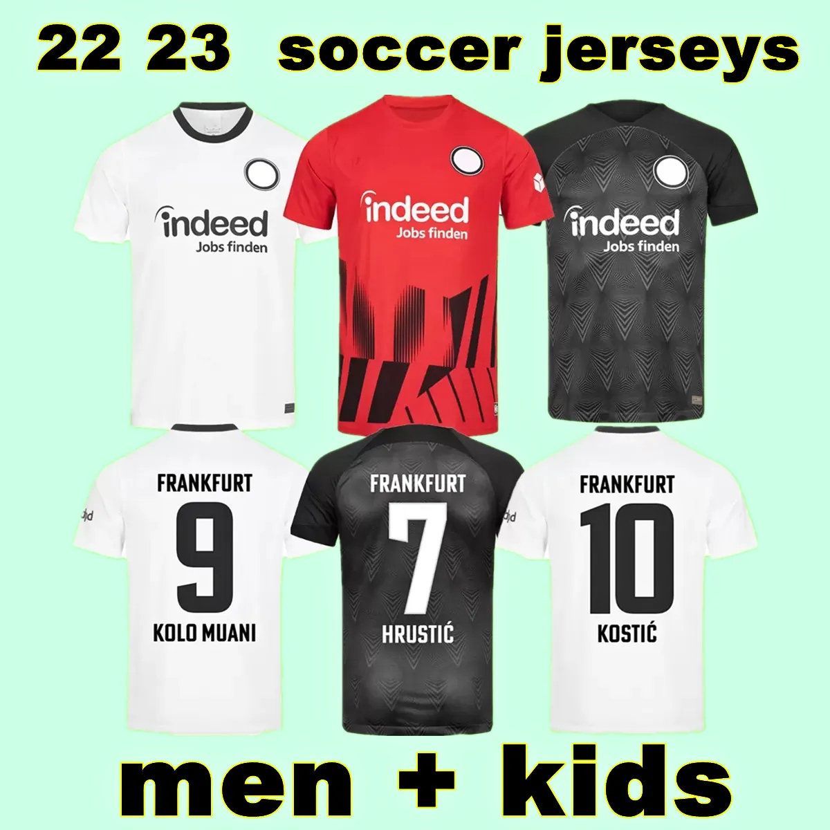 

2022 2023 Eintracht Frankfurt Soccer Jerseys KAMADA M.GOTZE KOLO MUANI BORRE RODE SOW ALARIO KNAUFF LINDSTROM TUTA 22 23 JOVIC RODE football shirt men and kids, 13