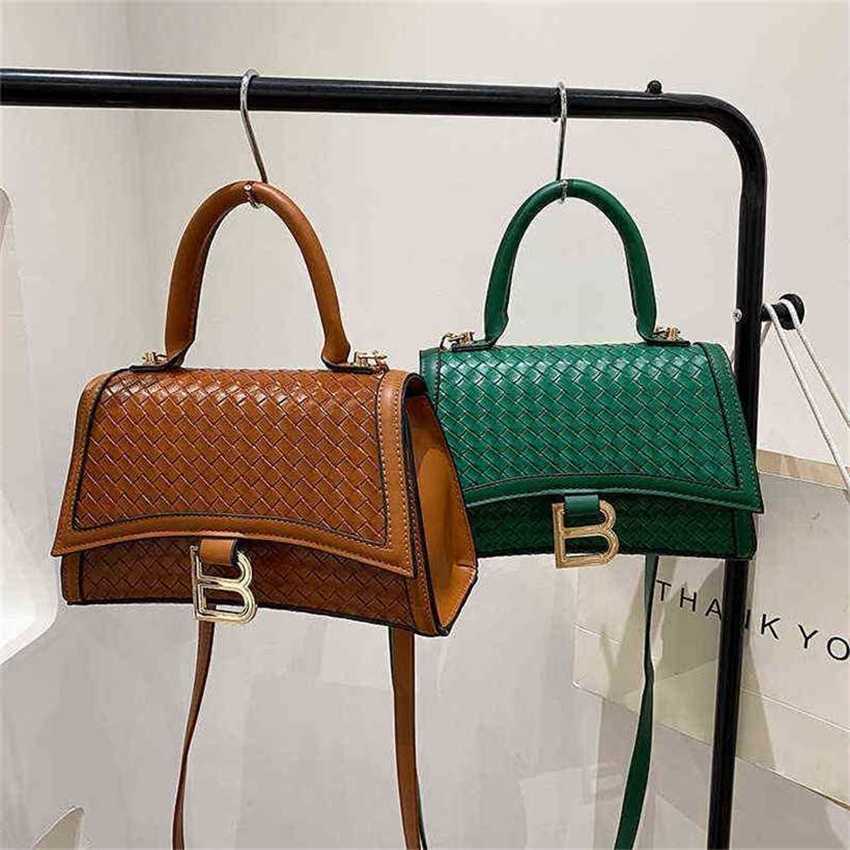 

22% OFF Handbag High quality 2023 new bag woven indentation hand shoulder light luxury texture niche women's, Dark khaki
