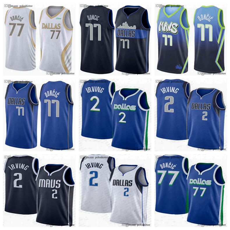 

Kyrie Irving Luka Doncic 77 Basketball Jerseys edition City Jersey 2022 2023 Men Dirk Nowitzki Maverick Blue Black Green Jersey