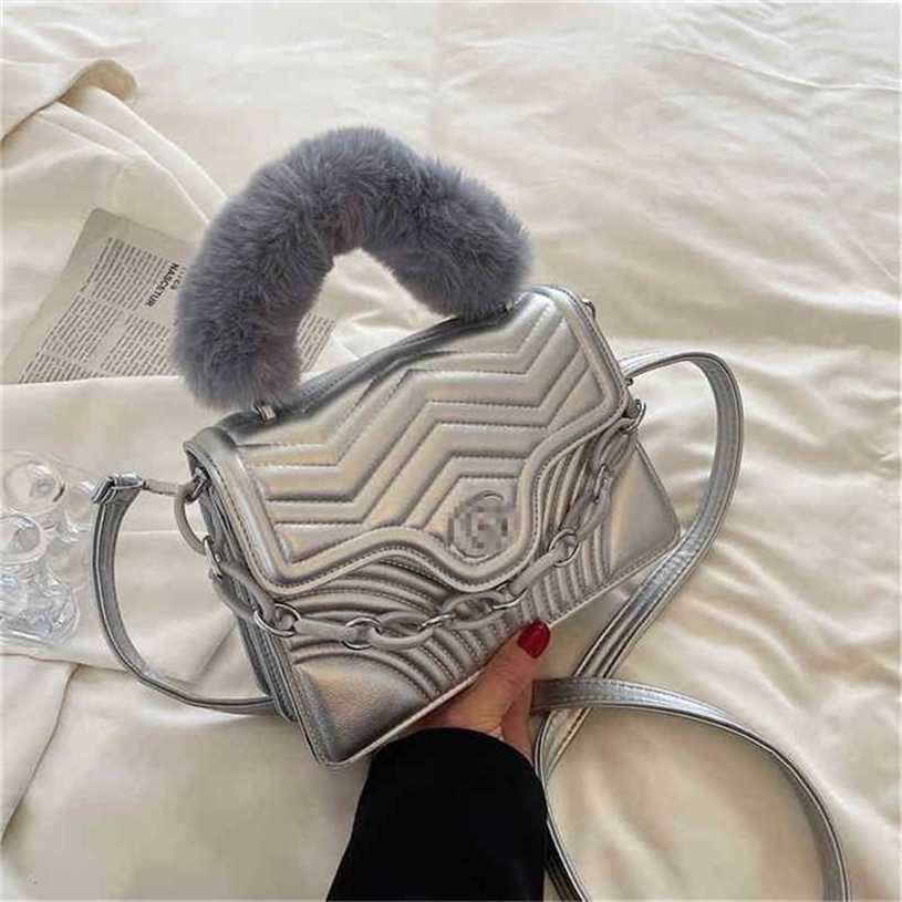 

12% OFF Handbag High quality 2023 new bag Factory Store embroidery simple bright face Messenger female trend, White11