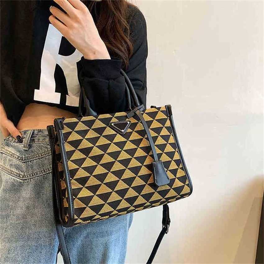 

22% OFF Handbag High quality 2023 new bag Women's Hot Large Leisure Contrast Color, Black large size