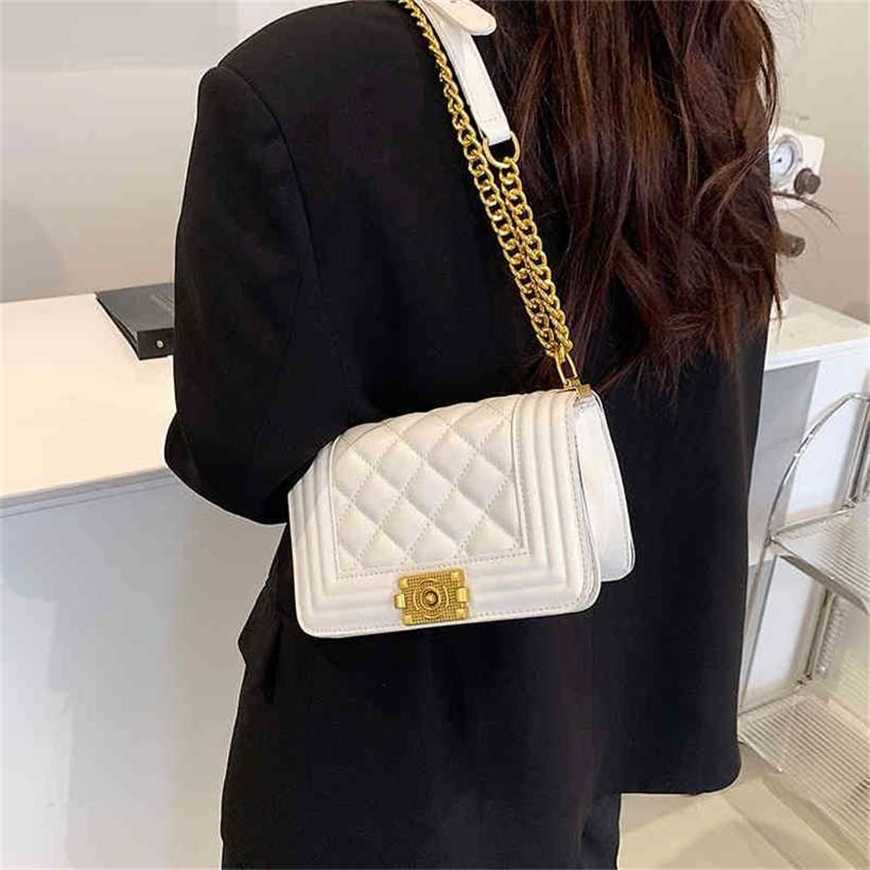 

26% OFF Handbag High quality 2023 new bag Women's Hot Lingge embroidered line square, White6