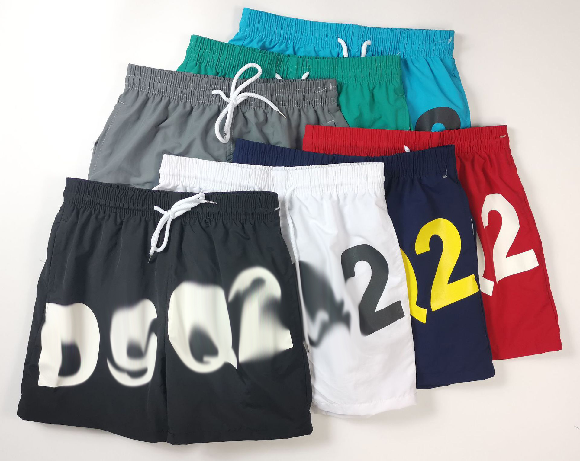 

Mens Shorts Sports casual shorts Running sports breathable comfortable loose quarter pants, White