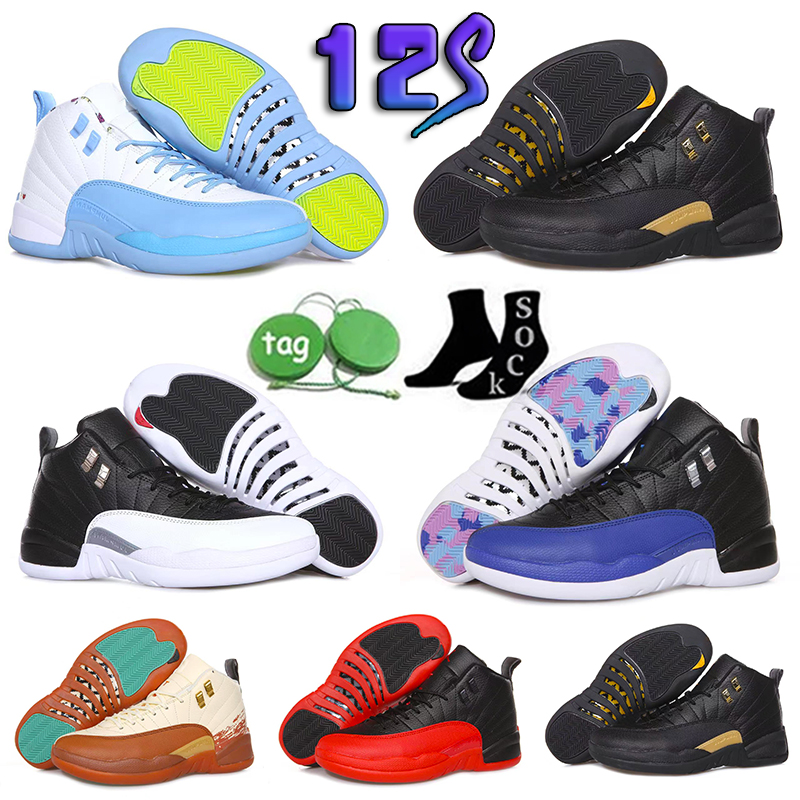 

12s Men Basketball Shoes Jumpman 12 OG Sneakers Floral Flower University Blue Flu Game Hyper Royal Stealth A Ma Maniere Taxi Playoffs Trainers Outdoor Sports EUR 40-47, 14