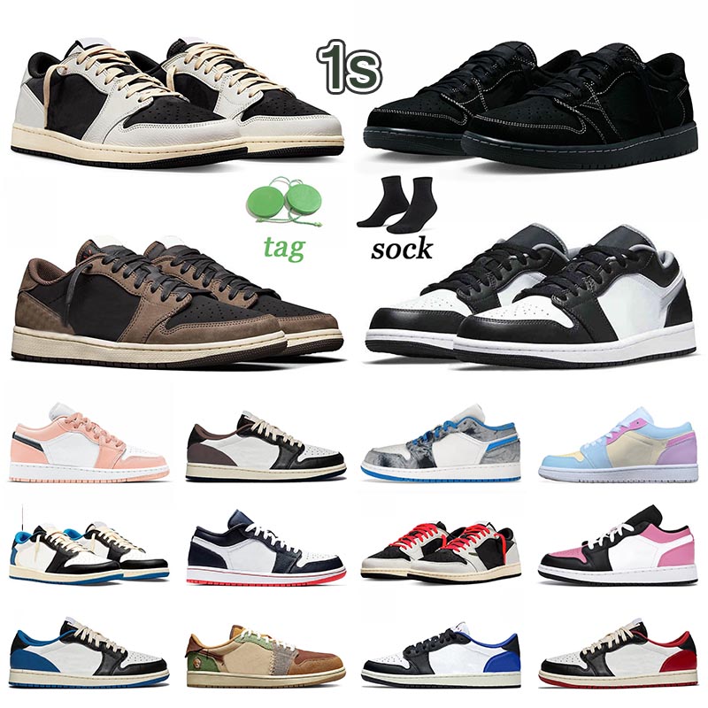 

Jumpman 1 low basketball shoes for mens women ts x 1s sail black phantom og olive reverse mocha fragment sneakers lows dunks panda unc fog, E01 36-45 grey toe