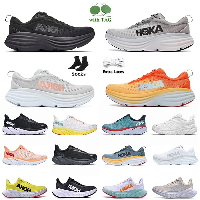 

Running Hoka Shoes Hokas One Bondi 8 Classic Black White Clifton Runners Sneakers Carbon X 2 hot coral harbor mist lunar rock Amber Yellow of Women Mens Trainers Sports, Clifton 8 (10) champagne white