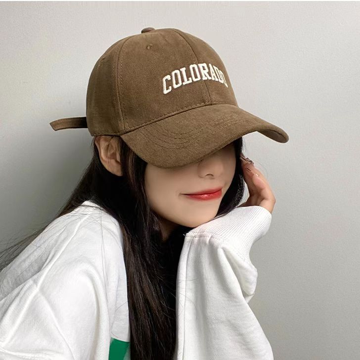Bonnet/crâne casquettes femme automne et hiver Couples rue marée marque Alphabet broderie Baseball Version coréenne casquette de canard mâle