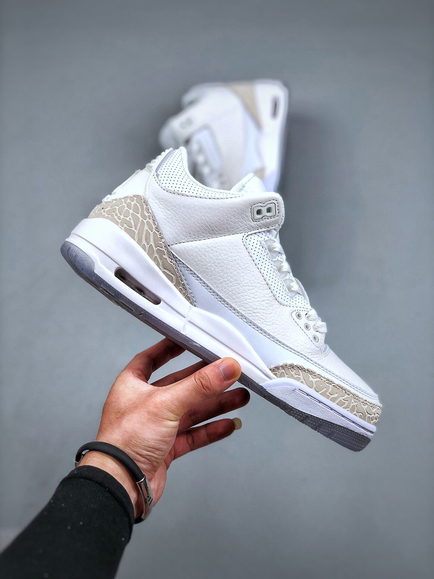 

top quality Casual Shoes Sportswear 3s Triple White Basketball Men Women Jumpman 3 III Pure Leopard Print Ourdoor Sneakers With Original Boxes, Pure white