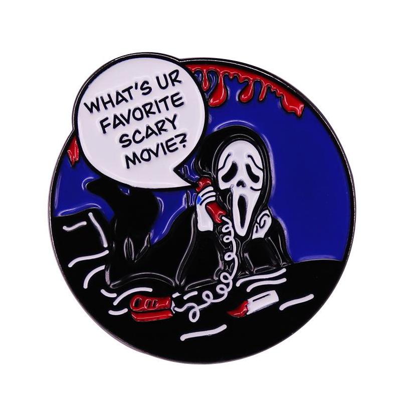 

Pins Brooches Halloween Personality Horror Accessories Mask Killer Enamel Pins Ghost Face Brooch Badge Childrens Gift Drop Delivery Dhuyd