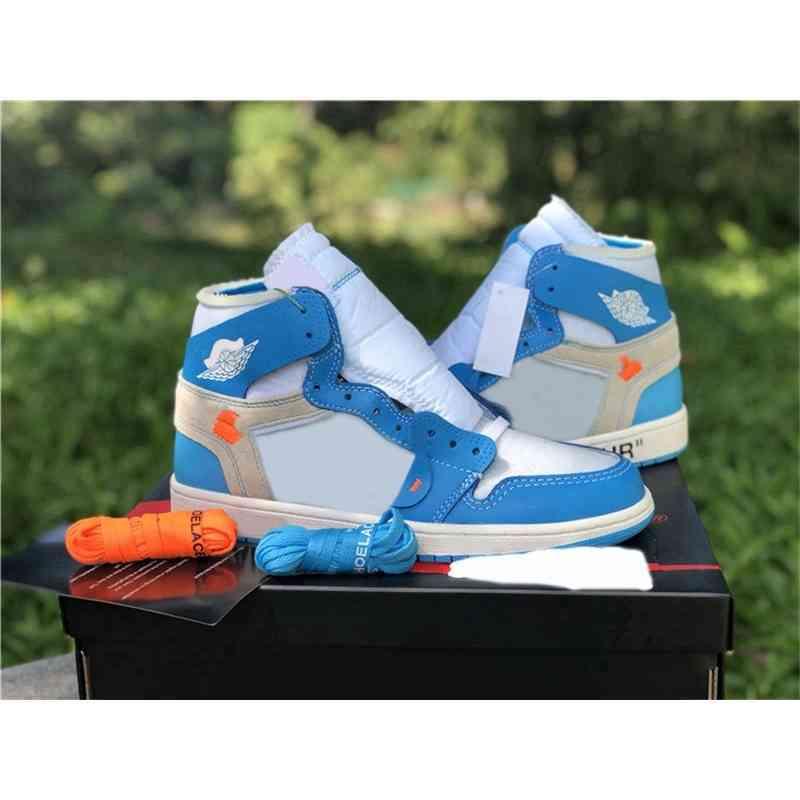 

Newest Off 1 Shoes High UNC Outdoor Men Women White Powder University Blue Dark Cone Black Red Chicago Sneakers 63