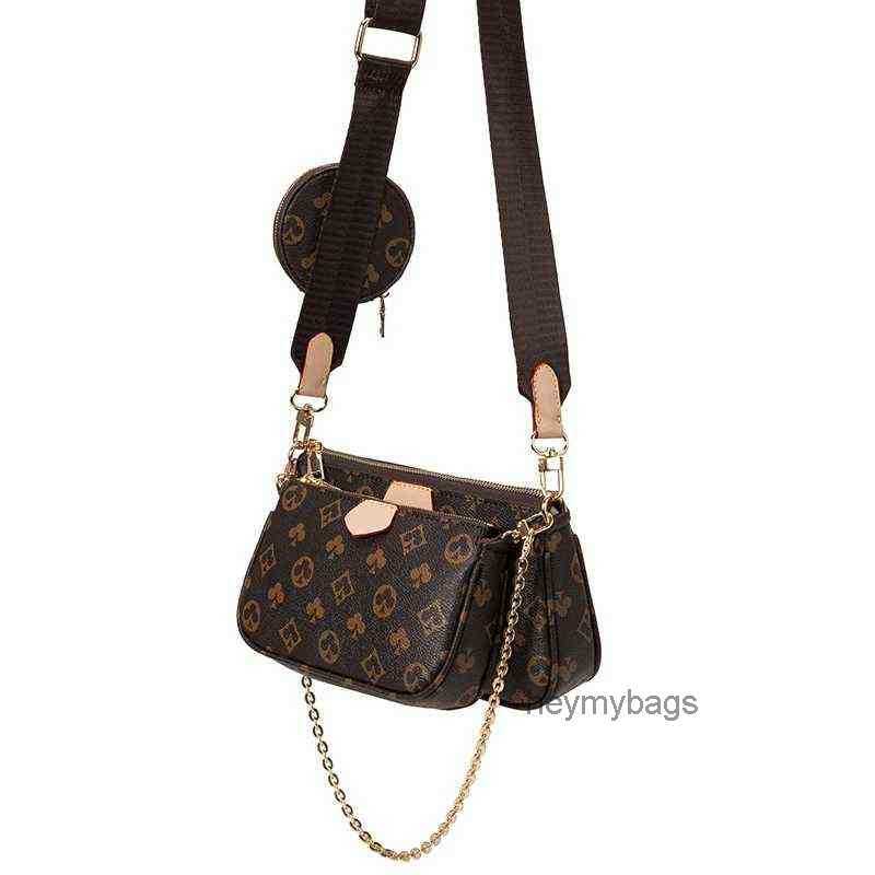 

Famous Brand Designer 3-IN-1 Messenger Handbag Tote Leather Vintage Pattern Crossbody Handbag Purse New Shoulder Bag Clutch Tote H1215, Black new
