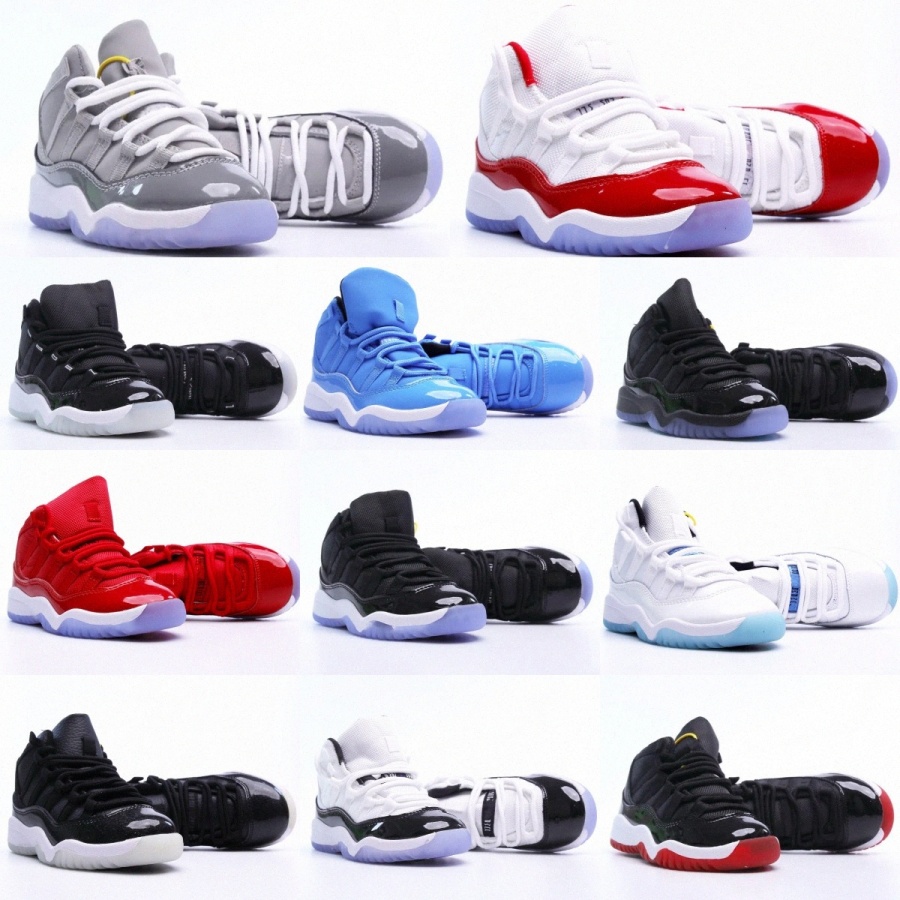 

kids shoes 11s 11 Cherry designer basketball sneaker black cool grey trainers baby kid youth boys girl big Space Jam toddler infants children Concord O7Vf#, 10