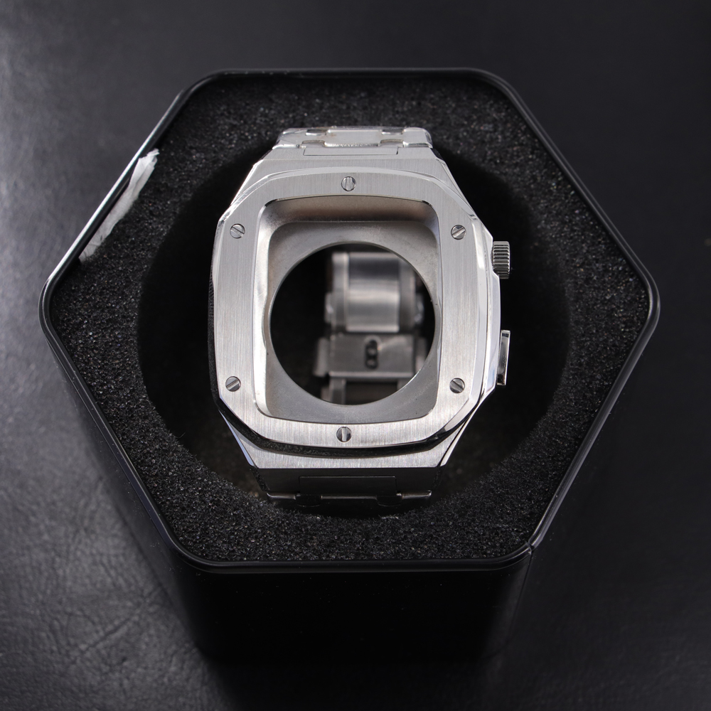 

Modification Kit Metal Bezel Case for Apple Watch Band smart watch strap Stainless Steel Strap case strap for IWatch Series 6 5 4 3 SE 44mm 45mm