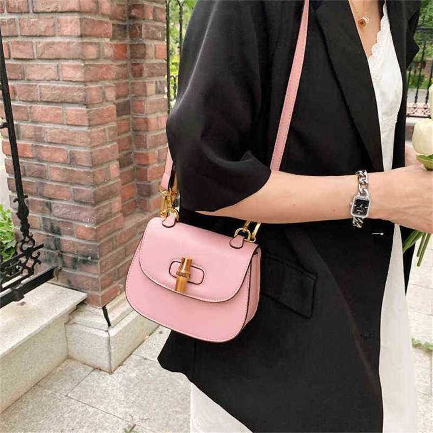 

22% OFF Handbag High quality 2023 new bag summer bamboo saddle Shoulder Messenger Handbag women's trend, Pink8