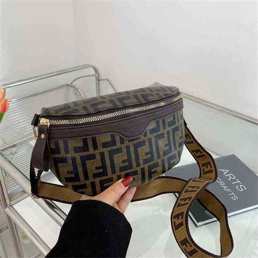 

10% OFF Handbag High quality 2023 new bag trend waist solid color simple chest practical atmosphere shoulder Korean messenger women's, M brown