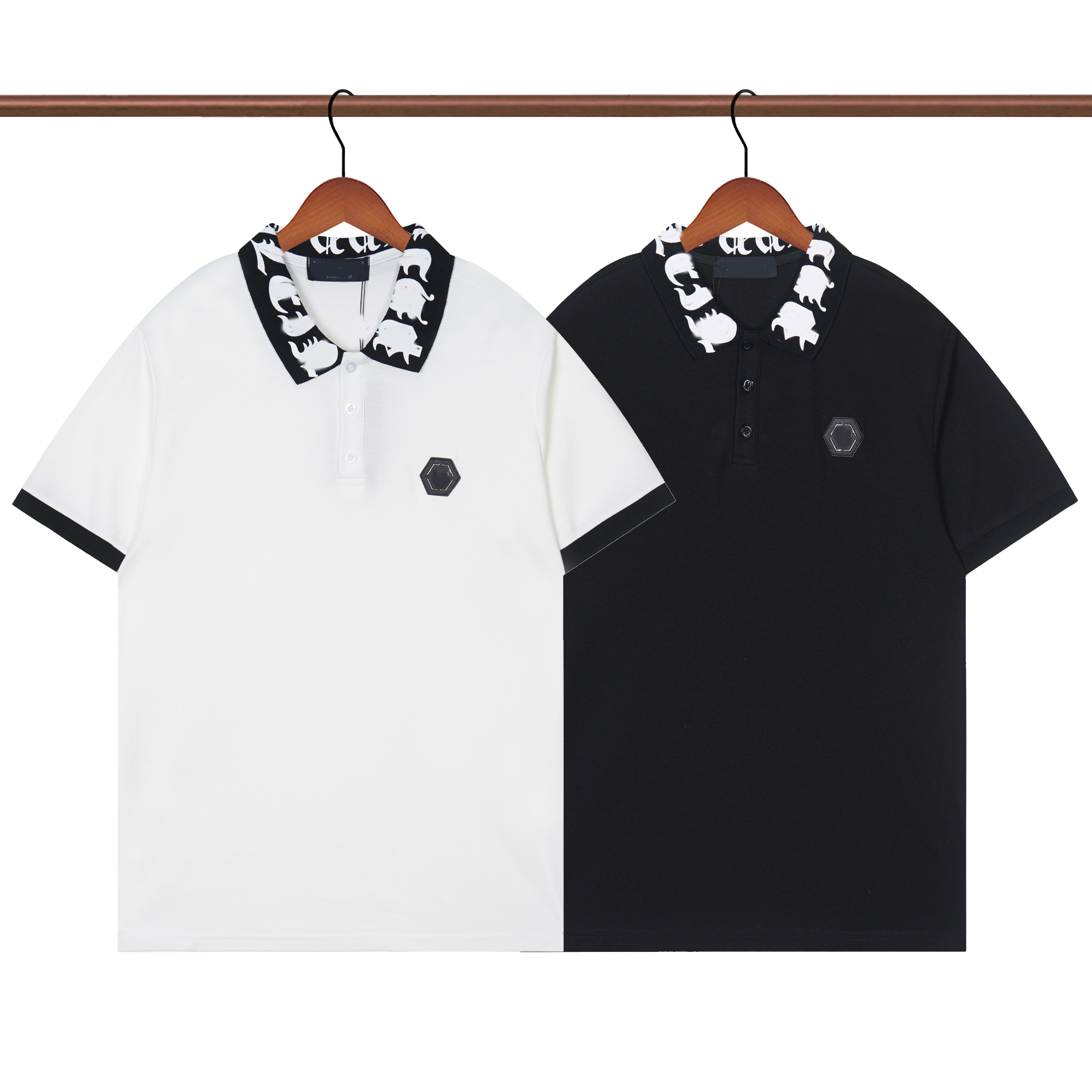 

2023High Quality Spring Luxury Italy Men T-Shirt Designer Polo Shirts High Street Embroidery small horse crocodile Printing Clothing Mens Brand Polo Shirt size, White