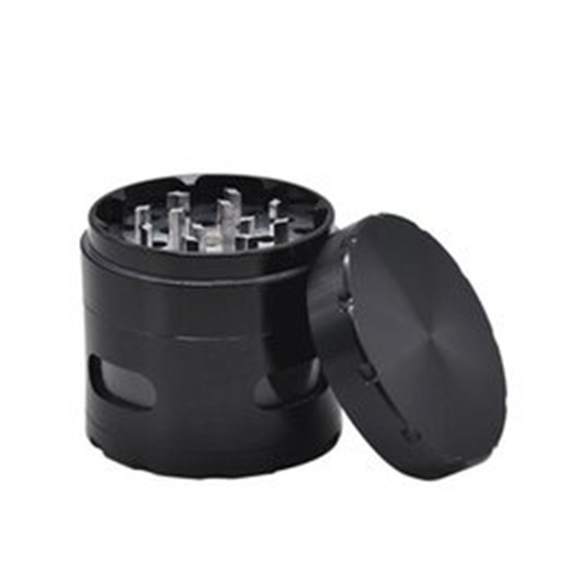 

Personalized creative metal aluminum smoke grinder, cigarette cutter four layer smoke grinder