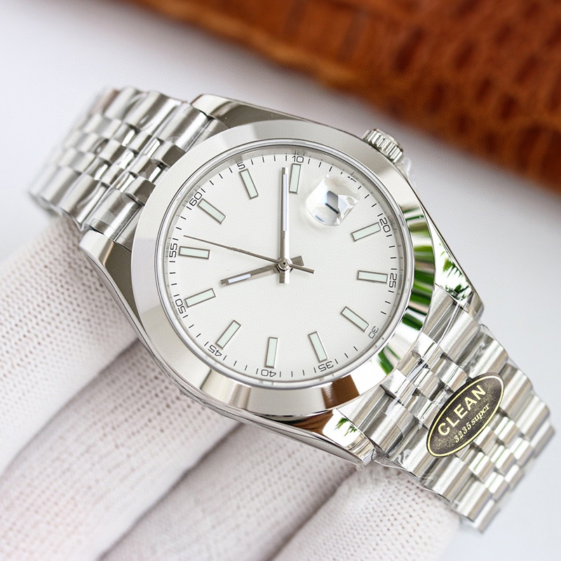 

Automatic watch men man watchs mens wristwatch lady date just 36mm 3135 oyster bang jason007 green dial 904l steel case datejust 3235 movement 41mm jubilee bracelet, Color 8