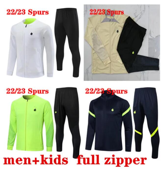 

2022 2023 hot spurs soccer training suit 22 23 DELE SON Soccer Jerseys KANE men kids kit shirts Long sleeve tracksuit chandal full zipper jacket