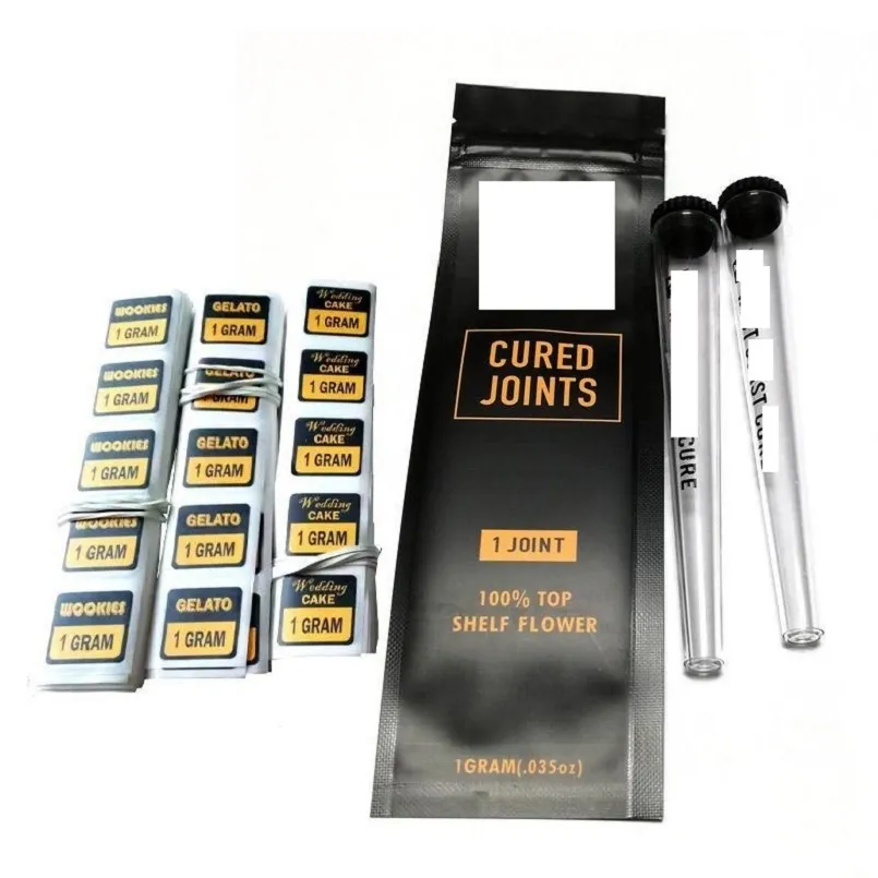 

Plastic Tubes Cured Joints Wcc Tubes White Black 1Pc Bag 1pc tube 1 sticker Packaging Moonrock Preroll With 10 Kinds Of Stickers Plastic bottles