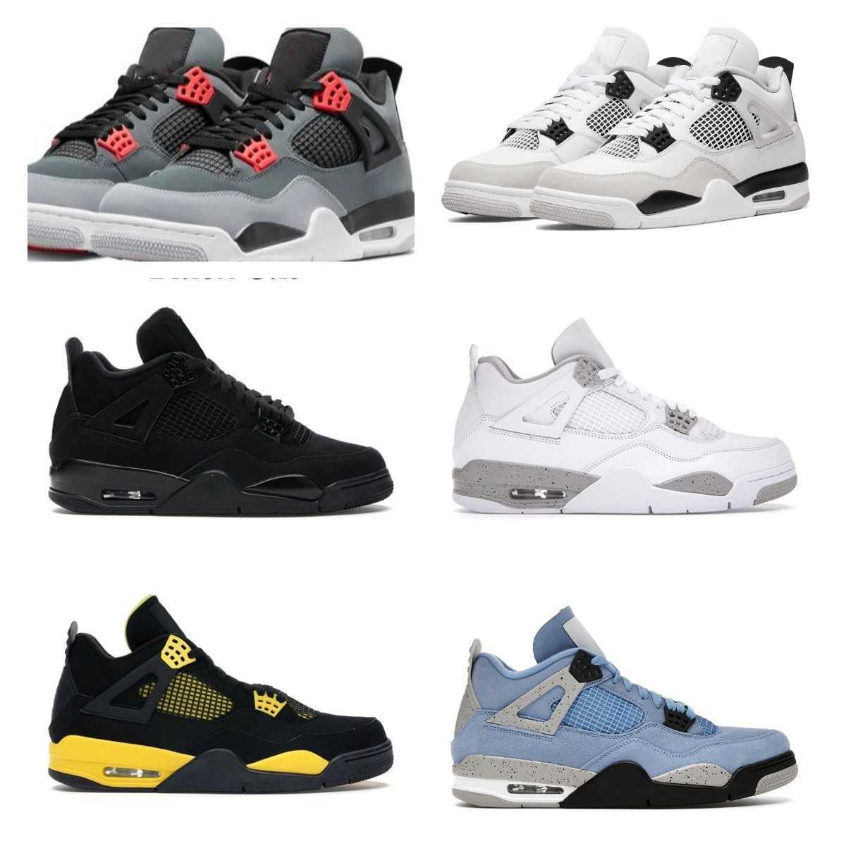 

2023 Basketball Shoes Men Women Shoes Jumpman 4 4s Shimmer Black Cat Union Military Taupe Haze Desert Moss TAUPE HAZE UNIVERSITY BLUE White