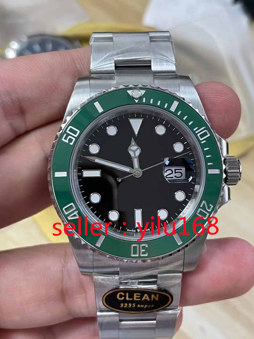 

Sell luxury C F Mens Wristwatches 126610 black green mechanical Classic 41mm Black dial 3235 Automatic day date Movement Fashion Manual Watches fold