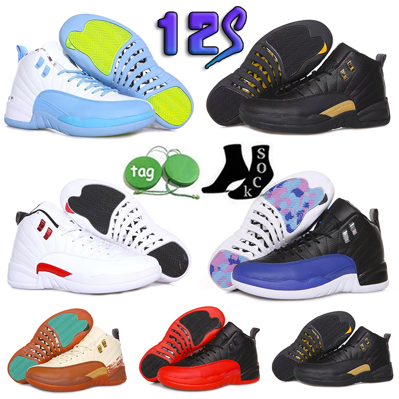 

Basketball Shoes 12 12s Mens Shoes Winterized Gym Red College Navy CNY Bulls University Blue men Sport Sneakers Size 7-12.5