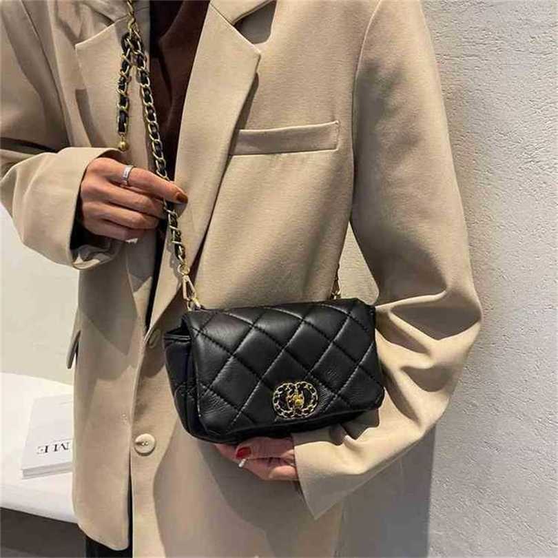 

36% OFF Handbag High quality 2023 new bag Women's Hot wind Ling lattice embroidered thread female soft golden leisure mobile phone, Black4