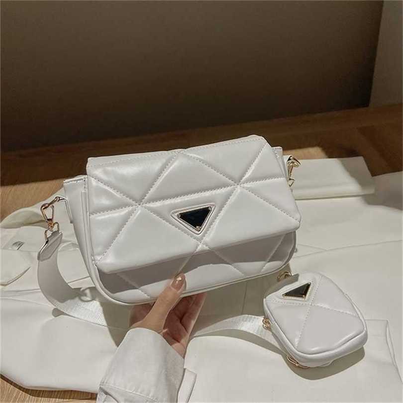 

36% OFF Handbag High quality 2023 new bag women's can be and mixed batches simple rhombic lattice strap three in female steamed stuffed bun mother, White6