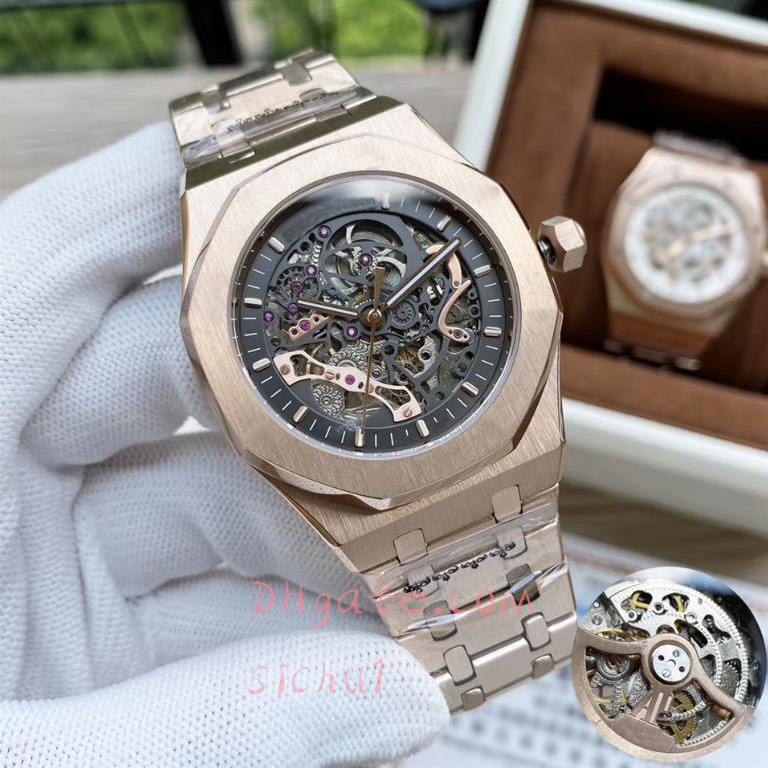 

Men's automatic mechanical watch 42mm stainless steel designer hollow-out classic fashion sapphire glass luminous waterproof montre de lux watches, Tool