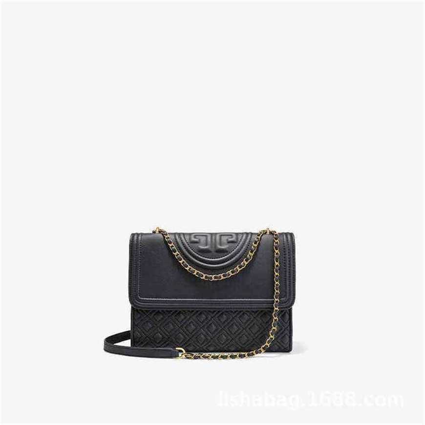 

26% OFF Handbag High quality 2023 new bag chain small square Leather Messenger Black rhomboid, Black large size
