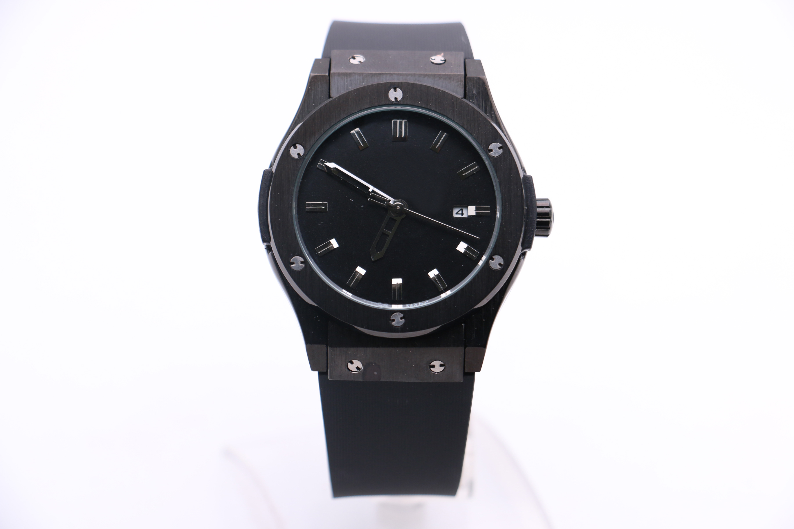 

Luxury automatic mechanical watches for men stainless steel strap black rubber strap three hands calendar designer brand diall wristwatch