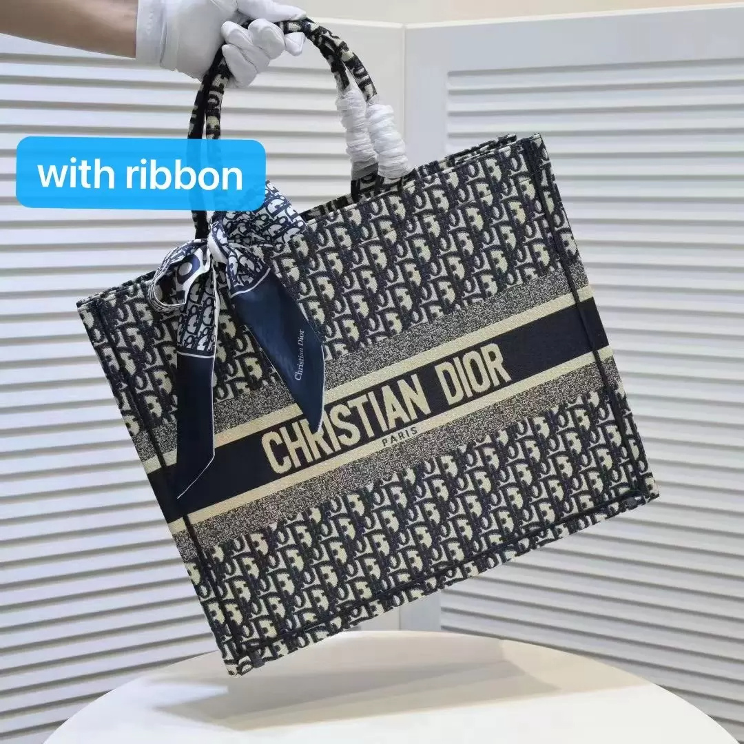 

DIOR book tote shopping bag Shoulder Bags Purse Designer Women handbags luxury lady waist clutch large handbag Mobile phone bag Satchel medium, Black leather no pattern