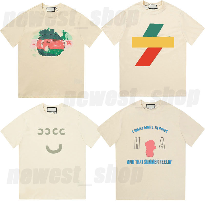 

2023 designer Mens t-shirt T shirt luxury classic spring summer circle classic letter cartoon animal black tshirts simple Casual HA cotton tee tops, Beige