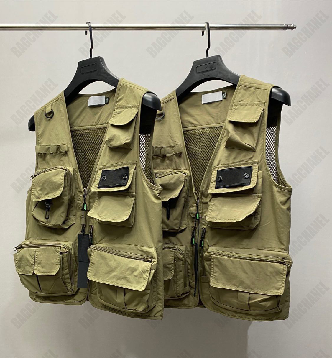 Mens vest designer jacket work clothes large pocket vest waterproof quick-drying fabric fashion womens vest top Plus Size M-7XL-image-731830000