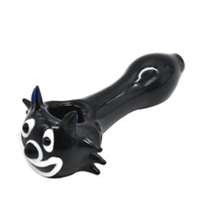 

New glass pipe, blue pattern, transparent shape, glass pipe, mini pipe.