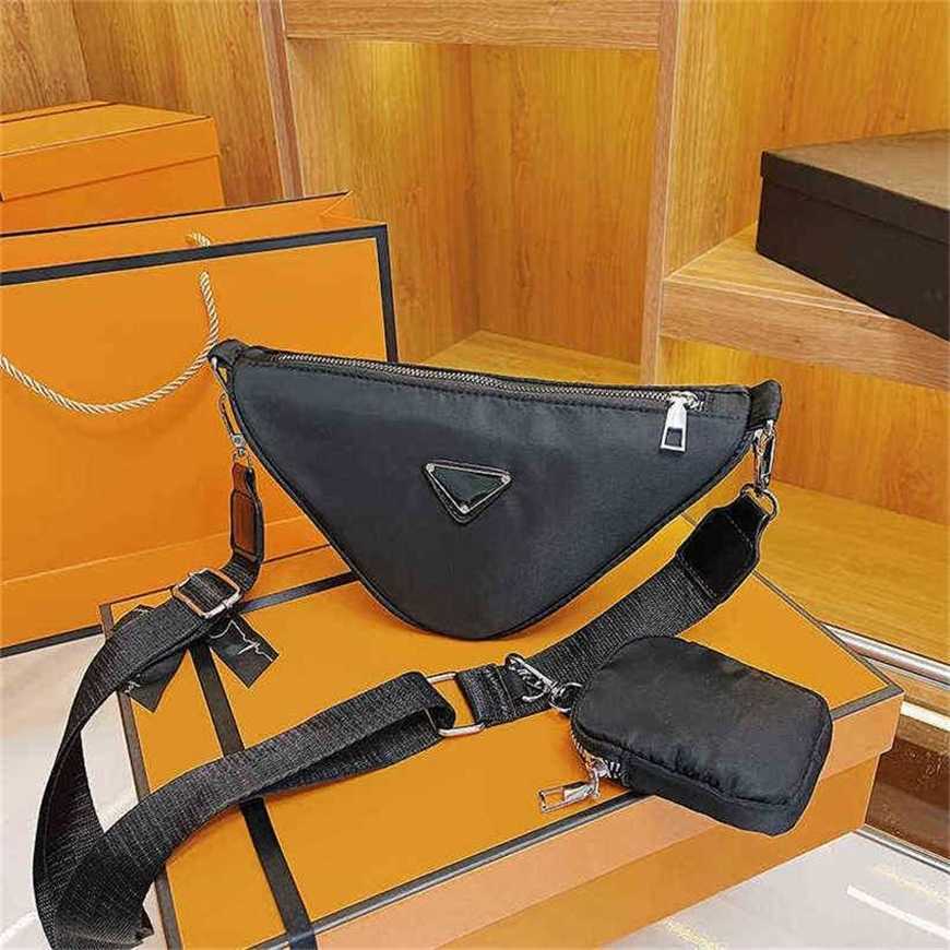 

26% OFF Handbag High quality 2023 new bag Two in messenger triangle child mother nylon Shoulder Messenger Hand wide shoulder strap chest, White9