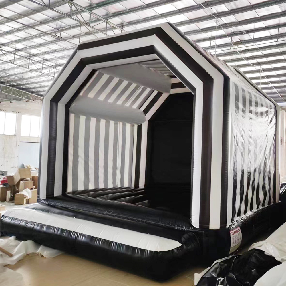 

Simplicity Inflatable White Wedding Bounce House with blower Commercial Moonwalks Bouncy Castle Tent For Kids Adults Party free ship