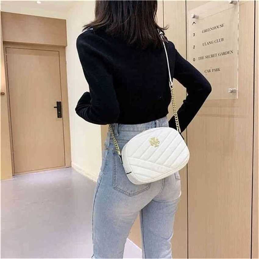 

22% OFF Handbag High quality 2023 new bag Trend Hong Kong Style Lingge Round Soft Leather Leisure women handbag, Khaki